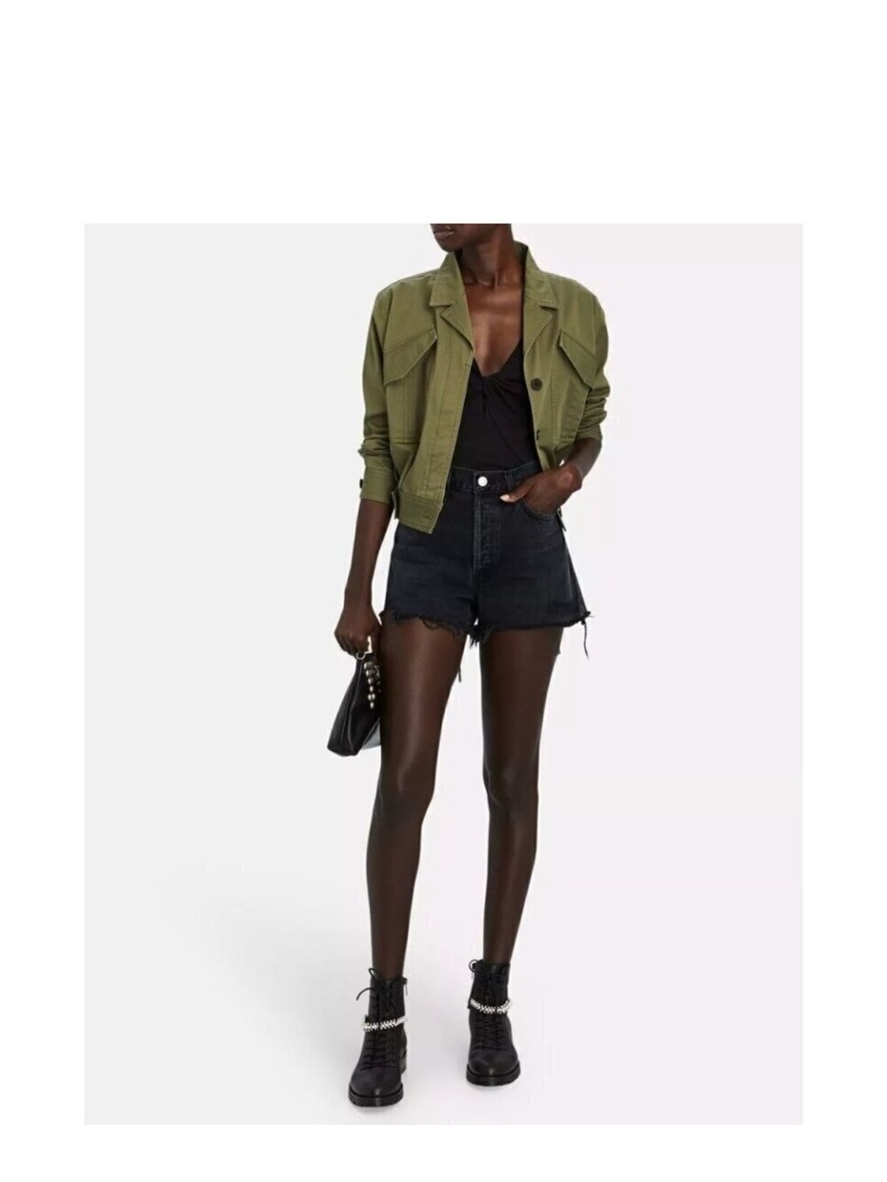 Derek Lam 10 Crosby Gwen Field Jacket Green Womens Size 14 - Picture 2 of 12